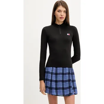 Pánské oblečení Tričko s dlouhým rukávem Tommy Jeans DW0DW21567 černá 99X, vel. XL