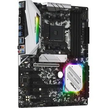 Základní deska ASROCK MB B450 STEEL LEGEND (AM4, amd B450, 4xDDR4 3533+, 6xSATA3, 7.1, HDMI +DPort, USB3.1, ATX)