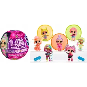 Panenka LOL panenka v kouli SURPRISE svítící překvapení Neon Pop Stars 120674 MGA