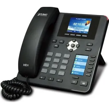 Stolní telefon PLANET VIP-2140PT VoIP telefon, G.722 HD, LCD+DSS displeje, BLF tlačítka, 4x SIP účty, Auto konf, PoE, CZ