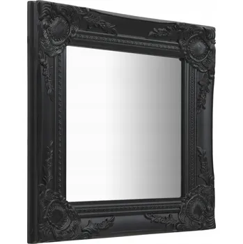 Zrcadlo Zrcadlo nástěnné v barokním stylu, 40x40 cm, černé