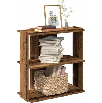 Knihovna Regál VidaXL 60 cm x 60 cm x 30 cm, provedení starý dub