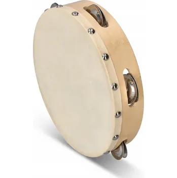 Dřevěná hračka TAMBURYN 20 CM DREWNIANY NATURALNY NÁSTROJ DŘEVĚNÁ HRAČKA 3+