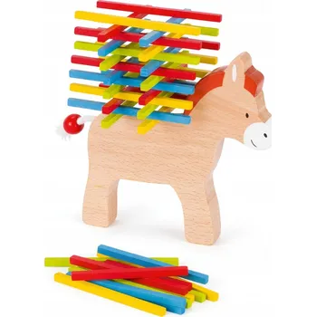 Dřevěná hračka DŘEVĚNÉ PUZZLE OSLÍK DŘEVĚNÁ ZABAWKA GRA ZRĘCZNOŚCIOWA 3+ OSIOŁ