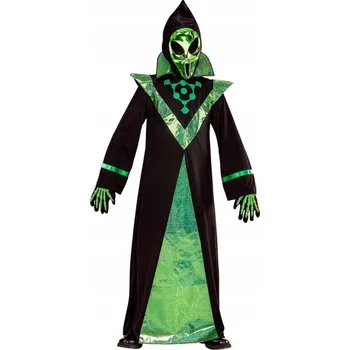 Karnevalový kostým MIMOZEMŠŤAN KOSTÝM HALLOWEEN mimozemšťan ČERNÝ mimozemšťan 140 Cm