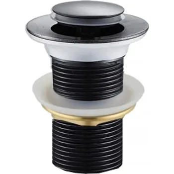 sítko a zátka do dřezu Mexen uzavíratelná umyvadlová výpusť kulatý, ClickClack, malá zátka, bez přepadem, Černá, 79915-70