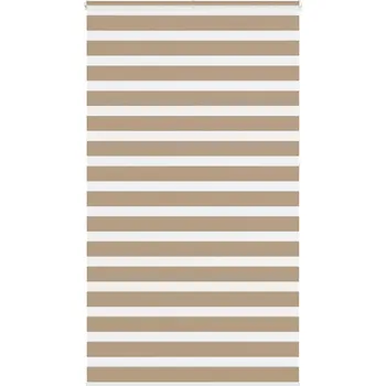 Roleta vidaXL Zebra roleta 120x230 cm šířka látky 115,9 cm polyester [4014811] Barva: sand brown