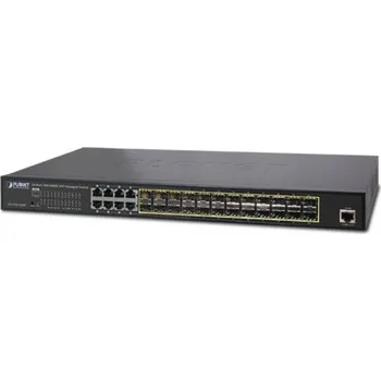 Počítač PLANET GS-5220-16S8CR switch 24x SFP(DDM) 100/1000Base-X, 8x 1000Base-T, AC+DC, Web/SNMP, QoS, IPv6