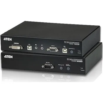 Počítač ATEN KVM extender CE-680 USB , DVI KVM extender pro konzoli s USB klávesnicí a myší přes optický kabel, (1920 x 1200 na 600m)