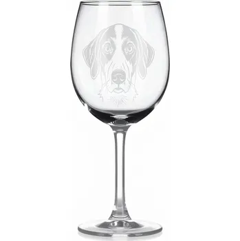 Sklenice Sklenice na víno s gravírovaným motivem – Malý münsterlandský ohař – 2