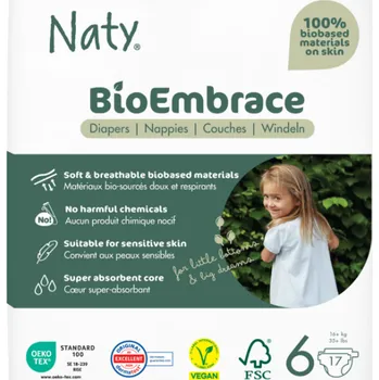 Plena Eco by Naty Jednorázové non toxic plenky velikost 1-6 Velikost 6 (16kg+ ) 17ks