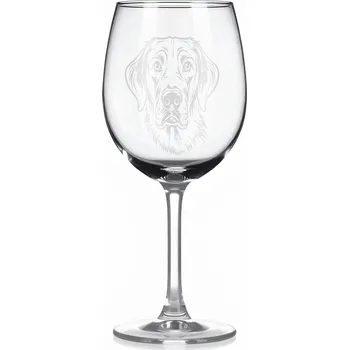 Sklenice Sklenice na víno s gravírovaným motivem – Finský lapphund