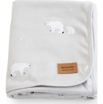 Dětská deka bonjourbébé Dětská bavlněná deka Polaris Grey
