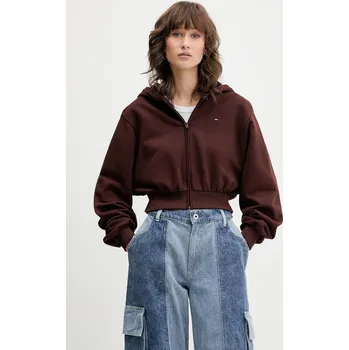 Dámská mikina Bavlněná mikina Tommy Jeans DW0DW21590 hnědá 89X, vel. L