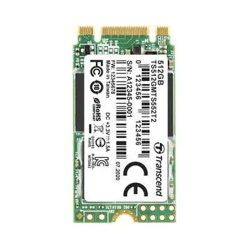 Pevný disk TRANSCEND MTS552T2 512GB Industrial 3K P/E SSD disk M.2, 2242 SATA III 6Gb/s (3D TLC), 560MB/s R, 510MB/s W