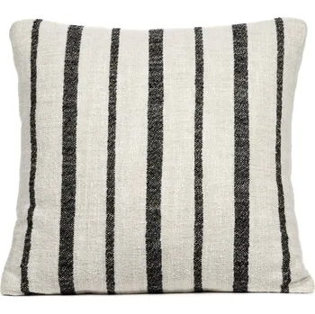 Polštář Serax, Dekorační polštář Rudolph pruhovaný 55 x 55 cm, krémovo-černý - Formadore