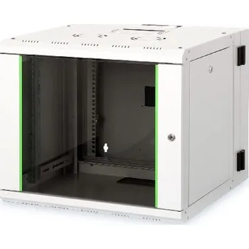 Digitus 9U nástěnná skříň, Unique Series, 509x600x600 mm dvoudílná, otočná, šedá (RAL 7035)