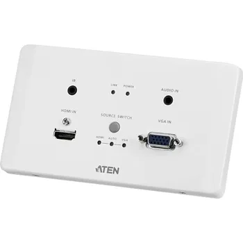 Aten HDMI & VGA HDBaseT Transmitter with EU Wall Plate / PoH (4K@100m) (HDBaseT Class A)