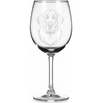 Sklenice Sklenice na víno s gravírovaným motivem – Leonberger – 3