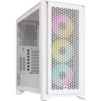 Počítač CORSAIR iCUE 4000D RGB AIRFLOW/Midi Tower/Transpar./Bílá