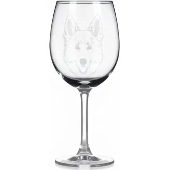 Sklenice Sklenice na víno s gravírovaným motivem – Islandský pes