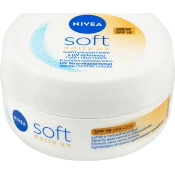 Tělové mléko Nivea Soft Svěží hydratační krém s UV ochranou SPF15 100ml