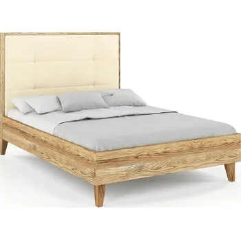 Postel Dubová postel s čalouněným čelem Frida - retro olej Rozměr: 140x200, čalounění postele: French 675