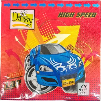 Papírový ubrousek Pro Háčkování Papírové ubrousky 33x33 cm závodní auto 20 ks