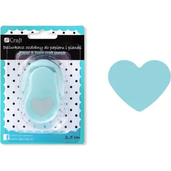 Řezačka papíru DP Craft Děrovačka ozdobná srdce 2,5 cm na pěnovku i papír