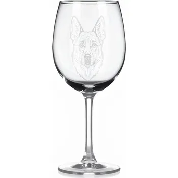 Sklenice Sklenice na víno s gravírovaným motivem – australský honácký pes – 3