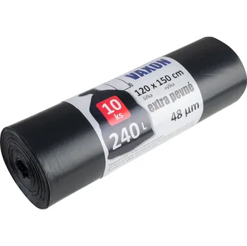 Pytle na odpadky Pytle na odpad Vaxon pevné 240l, 10ks, 48µm, černé
