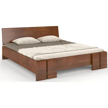 Postel Zvýšená postel z masivu buk s úložným prostorem Vestre Rozměr: 120x200, Odstín moření: Ořech