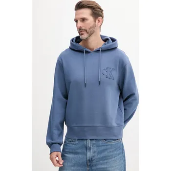 Dámská mikina Bavlněná mikina Calvin Klein Jeans J30J327245 modrá 95X, vel. XXL