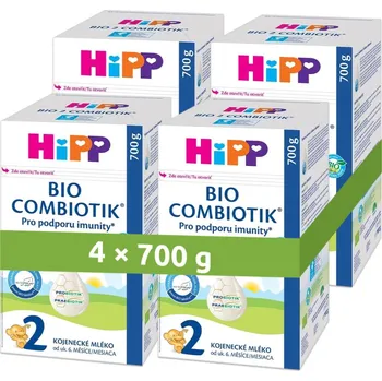 Potravina HiPP 2 Combiotik kojenecké mléko BIO 700g - balení 4 ks