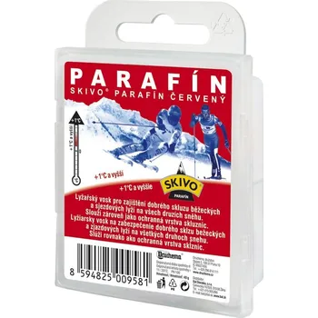 Lyžařský vosk SKIVO Parafín červený, 40 g, lyžařský skluzný vosk