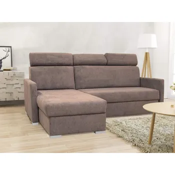 Sedací souprava Rozkládací sedací souprava do L - Hugo mini - hnědá