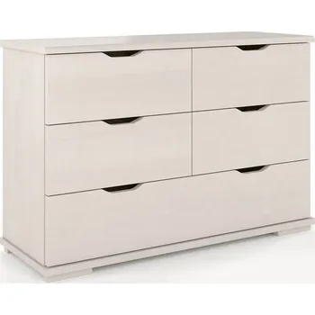 Komoda Komoda z masivu borovice Arhus 5S Odstín moření: Bílá