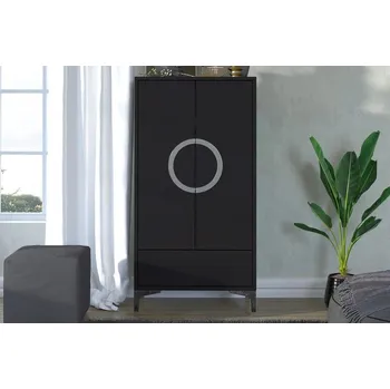 Komoda Černá vysoká komoda Eva