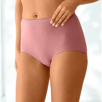 Kalhotky Sada 3 kalhotek super maxi z pružné bavlny nám.modrá+terakota+žlutá 58/60