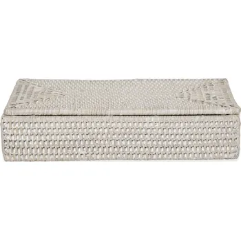 Úložný box Decor Walther, Univerzální úložní box Basket ratanový s víkem světle béžový - Formadore