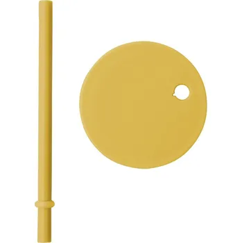 Design Letters, Víčko s brčkem na hrníčky Kids Personal hořčičně žluté - Formadore