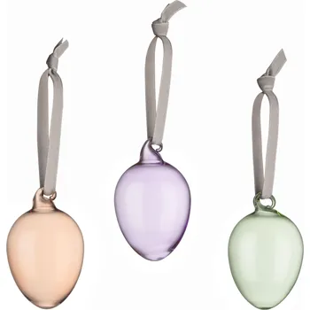 Vánoční dekorace Iittala, Vánoční ozdoby Iittala Egg růžová, fialová a zelená 3 ks - Formadore