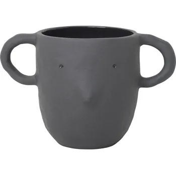 Květináč Ferm Living, Malý květináč Mus 12 cm tmavě šedý - Formadore