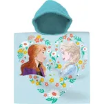 EUROSWAN • Koupací pončo - osuška s kapucí Ledové království - Frozen - motiv Anna a Elsa - 60 x 120 cm