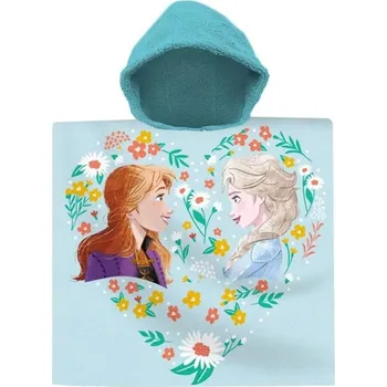 EUROSWAN • Koupací pončo - osuška s kapucí Ledové království - Frozen - motiv Anna a Elsa - 60 x 120 cm