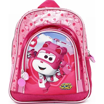 Dětský batoh Setino • Dívčí růžový anatomický předškolní batoh Super Wings s obrázkem Dizzy - 30 x 27 x 11 cm