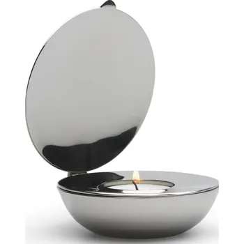 Svícen Design House Stockholm, Svícen na čajové svíčky Shell, nikl - Formadore