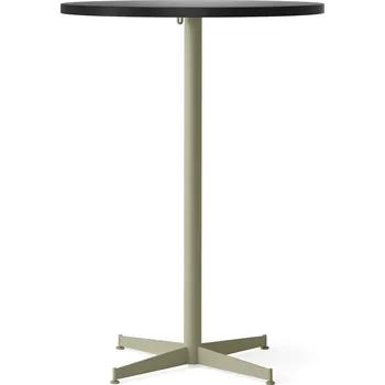 Jídelní stůl Audo Copenhagen, Barový stůl Nook Star Base Linoleum, s olivovou podstavou, vysoký, 80 cm, černý - Formadore