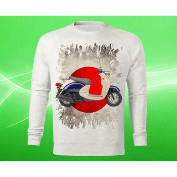 Pánská mikina mikina YAMAHA Vino 50 dámská XL (mikina s motorkou světle šedý melír )