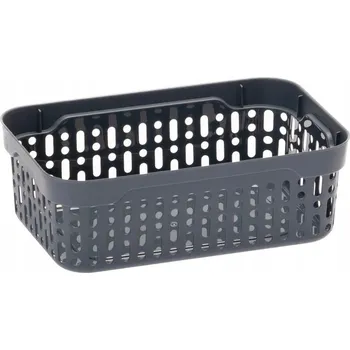 Úložný box KOŠÍK ORGANIZÉR AŽUROVÝ MORSETTA GRAFIT 17,5×11,5×6 cm XS